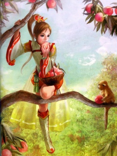中国特色的动漫美女手机壁纸下载 26349)