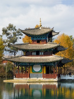 中国独特园林凉亭古景手机壁纸下载 26353)