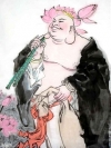 笑口常开弥勒大肚佛画像