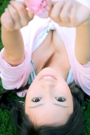 美丽的樱花和粉色的美少女