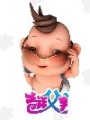 可爱的3D立体娃娃吉祥父子手机动态图片