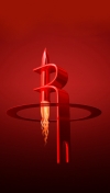 精美的3D红色火箭LOGO